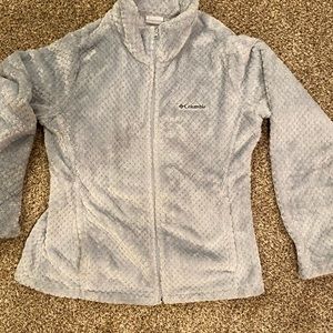 Columbia brand light blue zip up